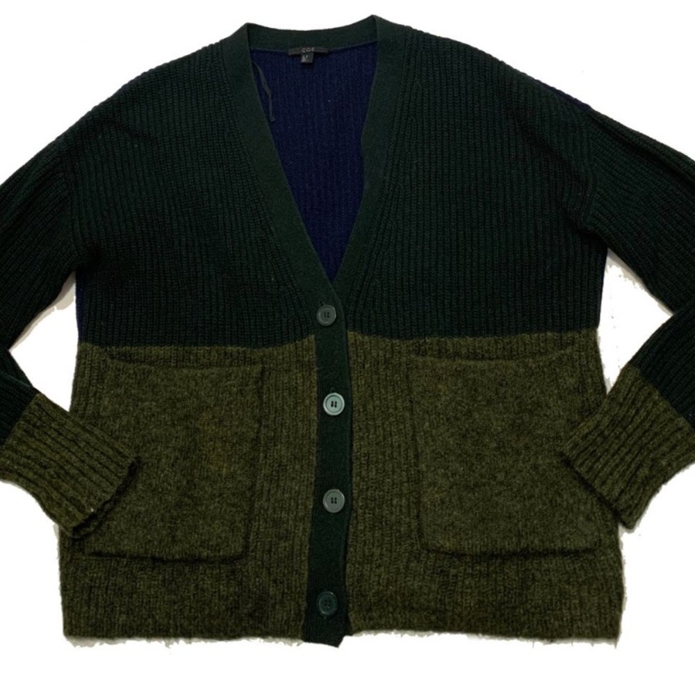 XS / COS Patchwork Oversized Cardigan sweater